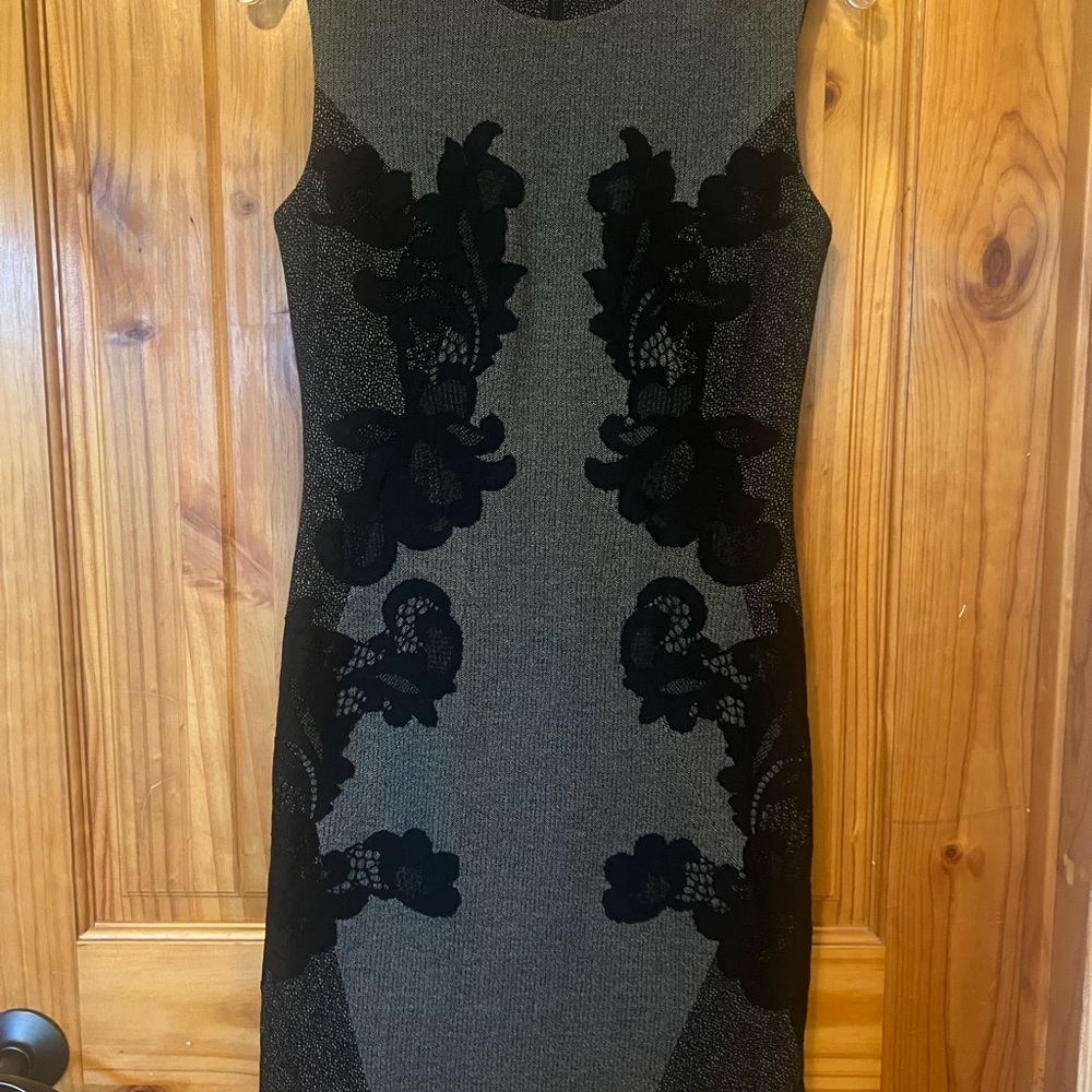 Diane Von Furstenberg Pentra Mini Weave Jacquard Sheath Dress in Black/White